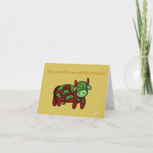 Cartoon Cow Christmas