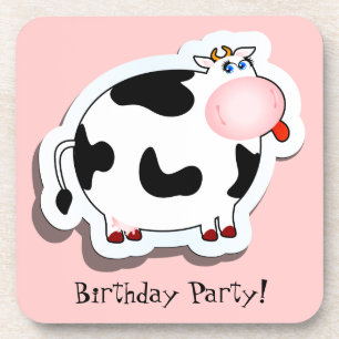 Cartoon cow, coaster