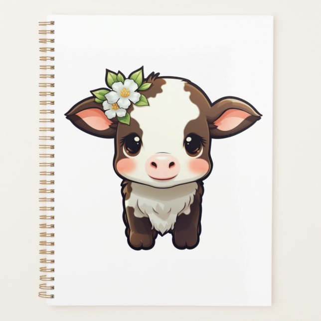 Cartoon cow illustration planner (Front)