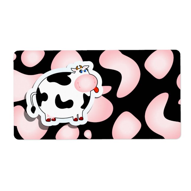 Cartoon cow, labels (Front)