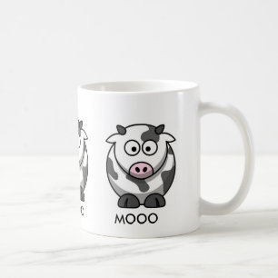 Cartoon Cow MOOO (3x around) Coffee Mug