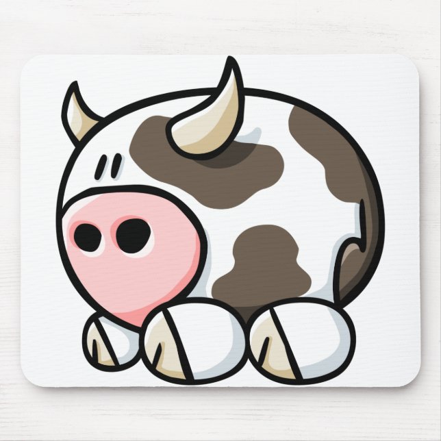 Cartoon Cow Mouse Mat (Front)