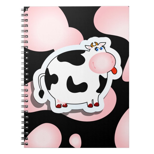 Cartoon cow, notebook (Front)