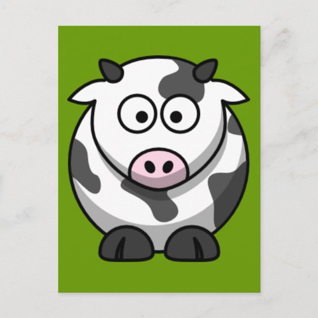 Cartoon Cow Postcard (Front)