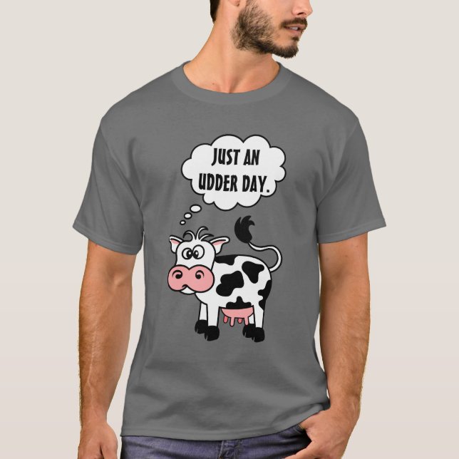 Cartoon Cow Speech Bubble T-Shirt (Front)