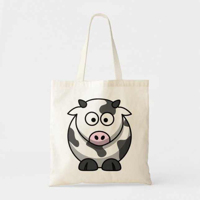 Cartoon Cow Tote Bag (Front)