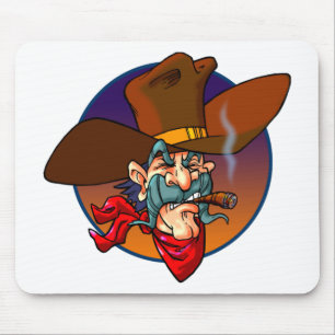 Cartoon Cowboy Mouse Mat