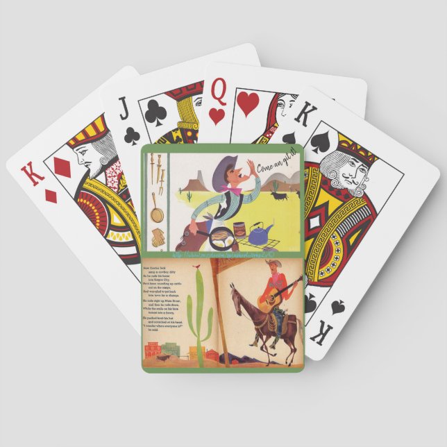 "Cartoon Cowboys" Playing Cards (Back)