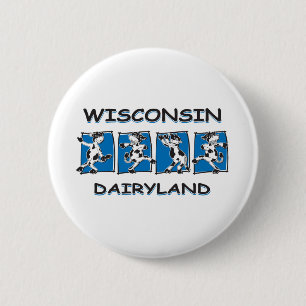 Cartoon-Cows-Dairyland 6 Cm Round Badge