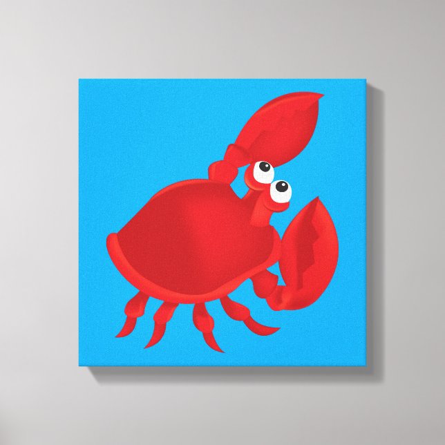 Cartoon crab canvas print (Front)