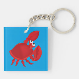 Cartoon crab key ring