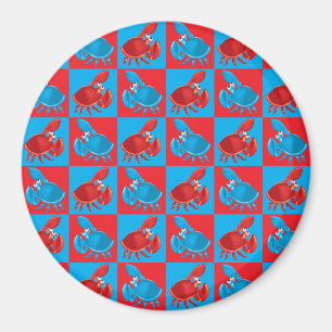 Cartoon crab mosaic magnet