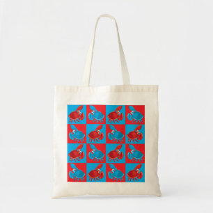 Cartoon crab mosaic tote bag