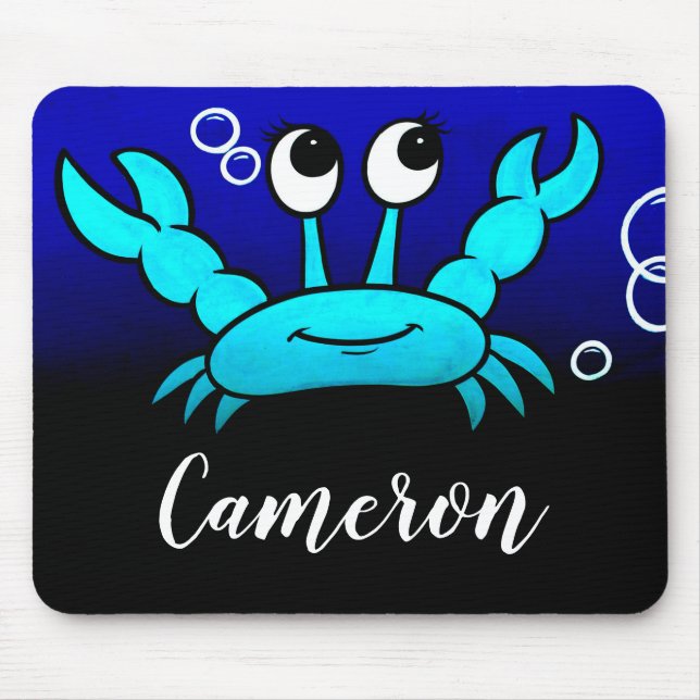 Cartoon Crab Mouse Mat (Front)