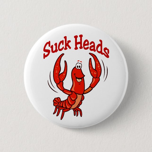 Cartoon Crawfish 6 Cm Round Badge (Front)
