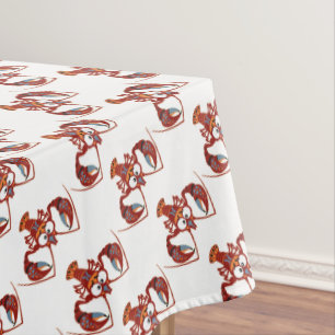 cartoon crayfish tablecloth