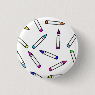 Cartoon Crayon Pattern Decorative 3 Cm Round Badge