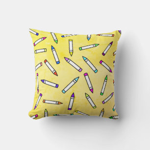 Cartoon Crayon Pattern Decorative Cushion