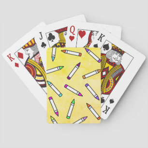 Cartoon Crayon Pattern Playing Cards