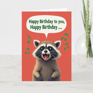Cartoon Creature Birthday Card