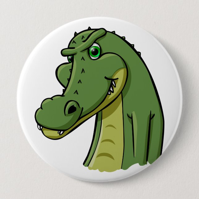 Cartoon Crocodile 10 Cm Round Badge (Front)