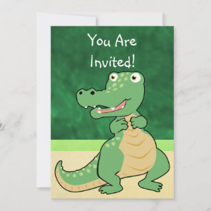Cartoon Crocodile Invitation