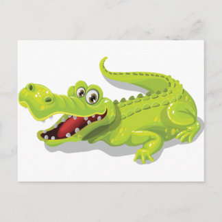 Cartoon Crocodile Postcard