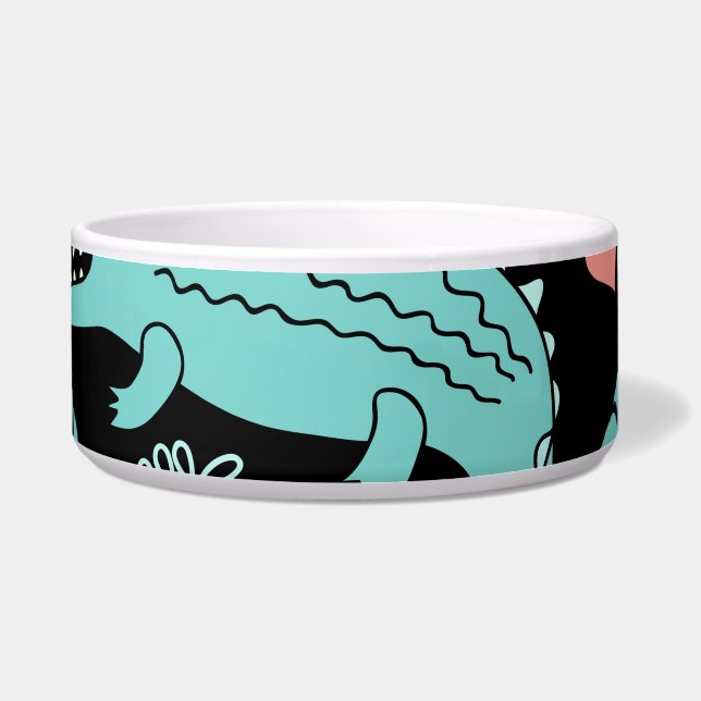 Cartoon crocodiles, cute seamless pattern. (Front)