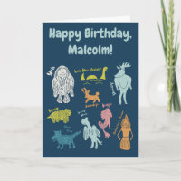 Cartoon Cryptids Cryptozoology Custom Birthday