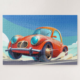 cartoon cute children's car jigsaw puzzle