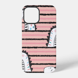 Cartoon Cute Dinosaurs vintage Seamless pattern. C iPhone 12 Case