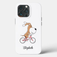Cartoon Cute Dog Puppy Bike Bicycle Biking
