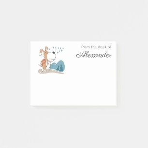 Cartoon Cute Dog Puppy Hiking Woodland Hills Post-it Notes