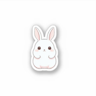 Cartoon cute fat rabbit Sticker
