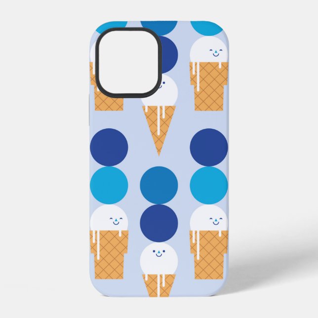 Cartoon cute ice cream seamless pattern design. Vi iPhone Case (Back)