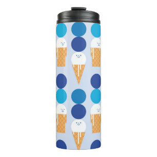 Cartoon cute ice cream seamless pattern design. Vi Thermal Tumbler