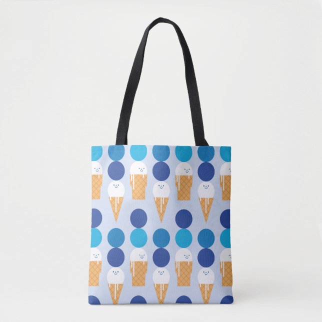 Cartoon cute ice cream seamless pattern design. Vi Tote Bag (Front)