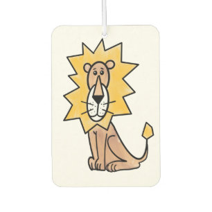 cartoon cute lion kids retro safari jungle animal  car air freshener