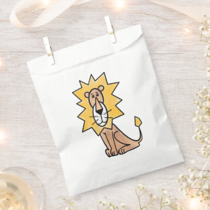 cartoon cute lion kids retro safari jungle animal favour bags