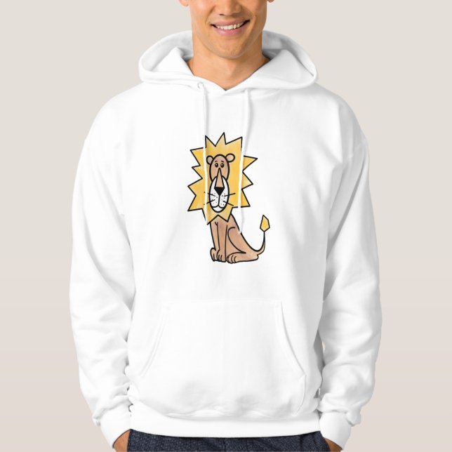 cartoon cute lion kids retro safari jungle animal  hoodie (Front)