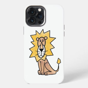 cartoon cute lion kids retro safari jungle animal iPhone 13 pro max case