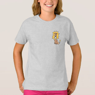 cartoon cute lion kids retro safari jungle animal  T-Shirt