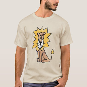 cartoon cute lion kids retro safari jungle animal  T-Shirt