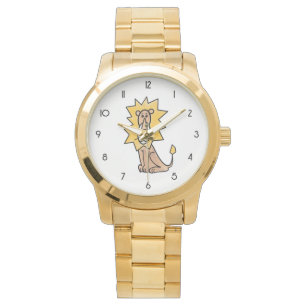 cartoon cute lion kids retro safari jungle animal watch