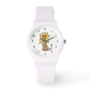 cartoon cute lion kids retro safari jungle animal  watch