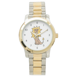 cartoon cute lion kids retro safari jungle animal  watch
