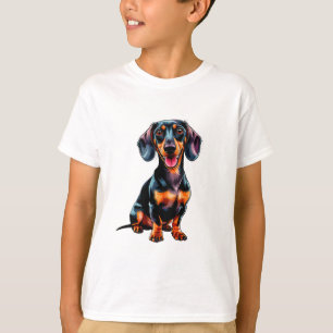 Cartoon Dachshund Cute Wiener Dog Lover Gift 🐶🌈 T-Shirt