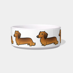 Cartoon Dachshund (longhair) Bowl