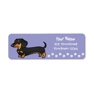 Cartoon Dachshund (smooth coat)