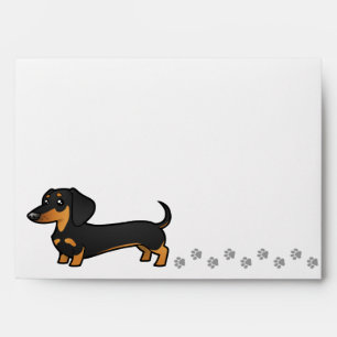 Cartoon Dachshund (smooth coat) Envelope